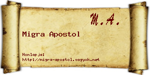 Migra Apostol névjegykártya